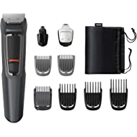Los mejores  - Philips MULTIGROOM Series 3000 Cara y cabello 9 en 1 MG3757-15 - Afeitadora (Acero inoxidable- 70 min- Integrado)